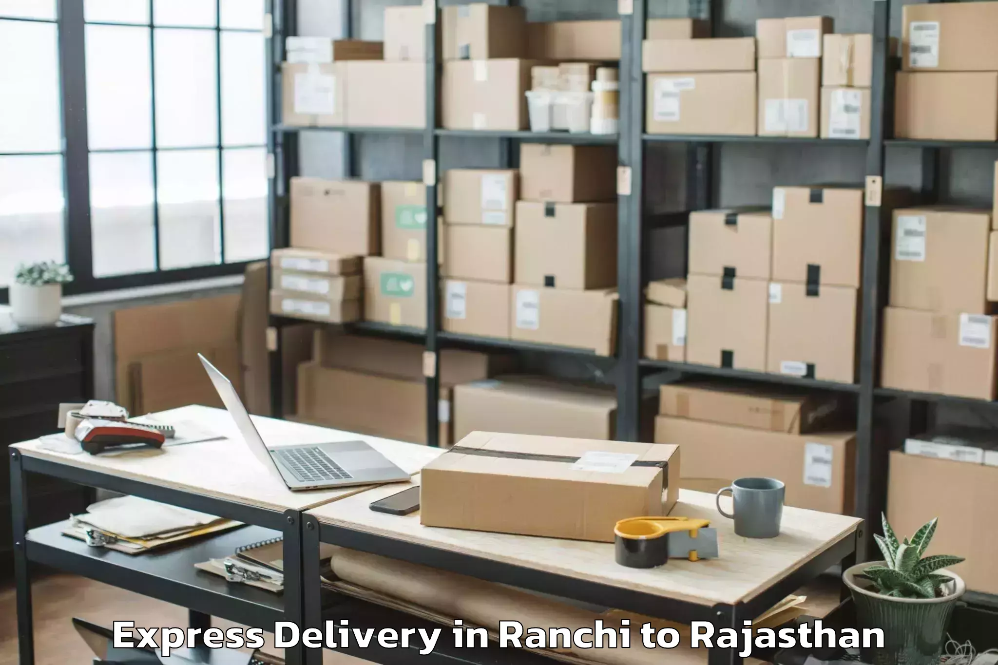 Book Ranchi to Sanganer Express Delivery Online